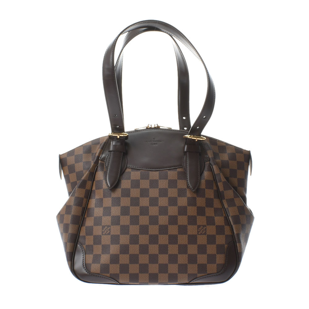 Louis Vuitton Damier Verona MM Brown Ebene Damier Canvas Tote Bag